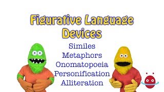 Similes Metaphors Onomatopoeia Personification and Alliteration [upl. by Pliner]