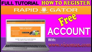 How to Create  Register Rapidgatornet Free Account [upl. by Phio]