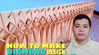 Diamond design Table skirting tutorial [upl. by Yreneh]