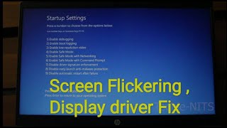 How to fix Screen Flickering  display driver issue in HP windows 10 laptop [upl. by Ardnuat613]