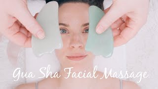 Gua Sha Facial Massage Tutorial  Benefits and Demonstration [upl. by Auqenaj]