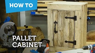 How to make a pallet cabinet with a door [upl. by Llennej575]