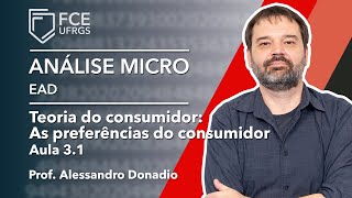 Videoaula 31  Teoria do consumidor As preferências do consumidor [upl. by Ahsilyt]