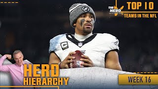 Herd Hierarchy Eagles drop Bills leap up in Colins Top 10 of Week 16  NFL  THE HERD [upl. by Marilee939]