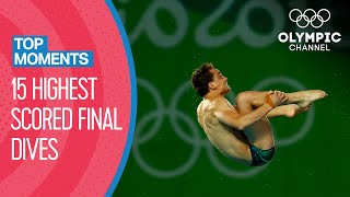 Mens 15 highest scored Final Dives at Rio 2016  Top Moments [upl. by Layney958]