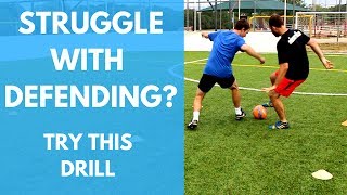 1v1 Defending Drill  Become The Ultimate Defender In Soccer [upl. by Adiehsar]