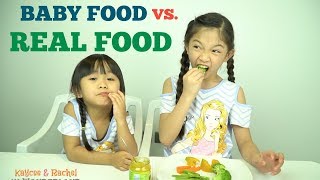 BABY FOOD and ADULT FOOD CHALLENGE [upl. by Zetrauq]