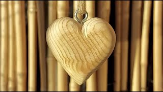 Make A Wooden Heart With Basic Dremel Bits And Basic Tools [upl. by Reyem]