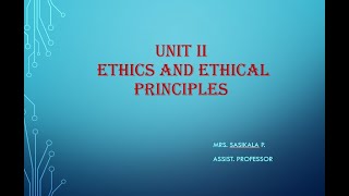 Ethics amp Ethical Principles [upl. by Nava516]