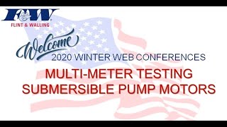 MultiMeter Testing of Submersible Pump Motors [upl. by Tybi]