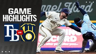 Rays vs Brewers Game Highlights 42924  MLB Highlights [upl. by Lipps]