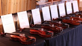 Demonstration of 30 Modern Violins Made in Cremona Part 2 [upl. by Nickey]