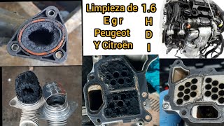 limpieza egr de Peugeot y citroen motor 9hp 16 hdi [upl. by Del653]