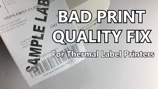 How to print clear dark shipping label for Thermal Label Printer 3 Ways to fix Bad Printing Quality [upl. by Petronille]