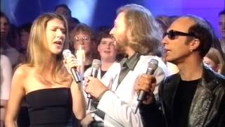 Immortality  CELINE DION amp The BEE GEES LIVE  Awesome Quality TOTP 1998 [upl. by Aerbua]