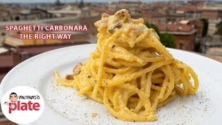 How to Make SPAGHETTI CARBONARA Approved by Romans [upl. by Denys]