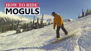 How to Turn in Moguls  Snowboarding Tips [upl. by Ithaman556]