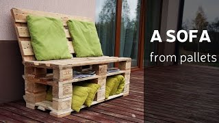 How To Make A Sofa From Pallets [upl. by Cherlyn397]