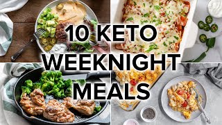 10 Easy Keto Dinner Meals for Busy Weeknights [upl. by Eslehc]