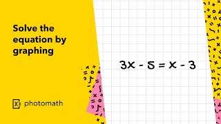 SOLVE THE EQUATION BY GRAPHING explained by Photomath [upl. by Dorn]