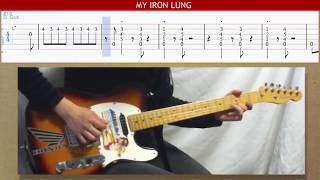 My iron lung Cover amp TAB worthless tutorial jonny guitarRADIOHEAD [upl. by Natloz]