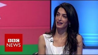 Amal Clooney Why Im defending Azerbaijani journalist Khadija Ismayilova  BBC News [upl. by Fitts]