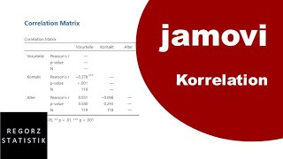 jamovi Tutorial deutsch Korrelationsanalyse [upl. by Dick530]