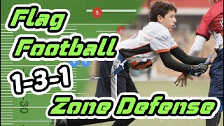 5 on 5 Flag Football 131 Zone Defense [upl. by Benn465]