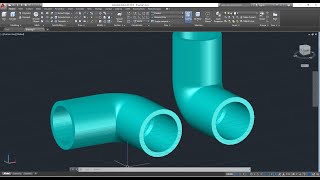 AutoCAD 3D how to drawing 90 pipe fitting [upl. by Hendon]