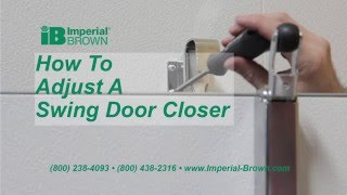 How to Adjust a Swing Door Closer on a Walkin Cooler [upl. by Laehcor]