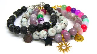 Como hacer una Pulsera con piedras Semipreciosas  Tutorial Completo [upl. by Anivlis867]