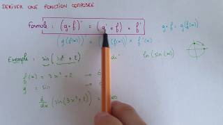 DÉRIVER une FONCTION COMPOSÉE  Formule  Exemple  Maths Prépa Licence [upl. by Elleiad718]