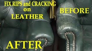 Fix Rips and Cracking on a Leather Chair [upl. by Yroc]