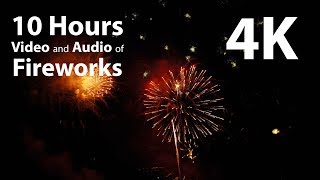 4K 10 hours  4th July  New Year filmed Fireworks Display  celebration relaxation [upl. by Debby]