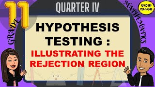 ILLUSTRATING THE REJECTION REGION  STATISTICS AND PROBABILITY Q4 [upl. by Atlee]