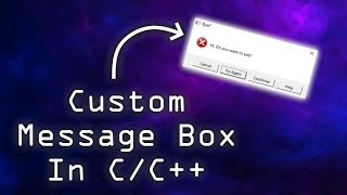 How to CreateMake custom MessageDialog Box in CC  Easy Programming [upl. by Toback53]