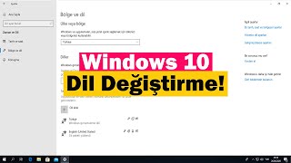 Windows 10 Dil Değiştirme Nasıl Yapılır  Detaylı Anlatım [upl. by Ymar]