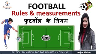 Football Rules in Hindi  measurement of football ground [upl. by Aydiv]