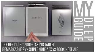 The Best 103quot EInk Tablet Remarkable 2 vs Boox Note Air vs Supernote A5X [upl. by Ibba]