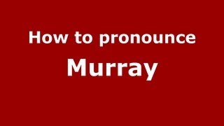 How to Pronounce Murray  PronounceNamescom [upl. by Kliman341]