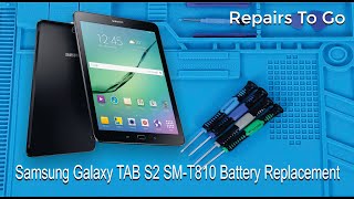 Samsung Galaxy Tab S2 SMT810 Battery Replacement [upl. by Yldarb]