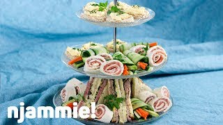 4x High tea hapjes Recept  njammie [upl. by Yorgos]