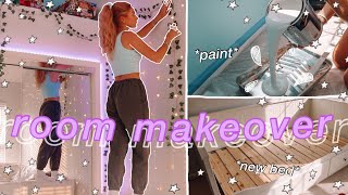 EXTREME ROOM MAKEOVER TRANSFORMATION aesthetictiktokpinterest inspired bedroom [upl. by Pugh647]