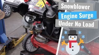 Snowblower Engine Surging [upl. by Dallon]