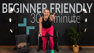 Friendliest Beginner Rhythm Indoor Cycling Class  30 minute [upl. by Sudnak]