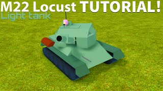 M22 Locust Light tank tutorial Roblox Plane Crazy [upl. by Aehsa]