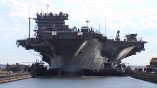 USS Enterprise enters dry dock [upl. by Aaberg]