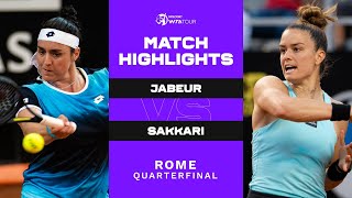 Ons Jabeur vs Maria Sakkari  2022 Rome Quarterfinal  WTA Match Highlights [upl. by Seve875]