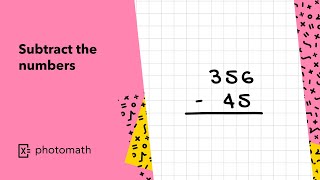 SUBTRACT THE NUMBERS explained by Photomath [upl. by Acimad401]