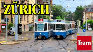 Trams in Zürich 🇨🇭• July 2020 [upl. by Arnaud637]